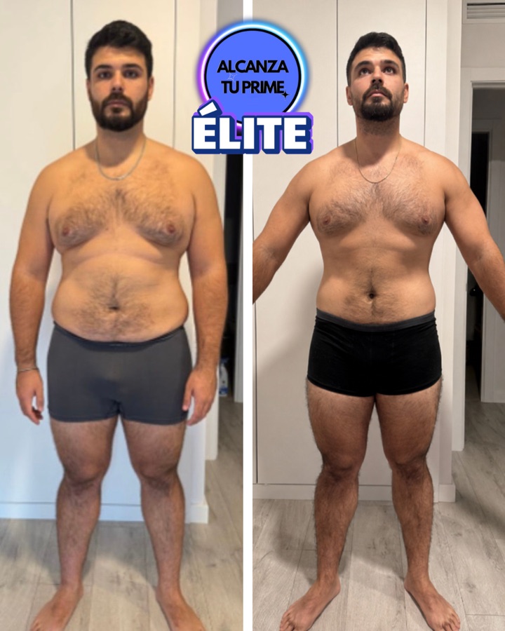 Cambio físico de Alejandro: −20 kg en 6 meses
